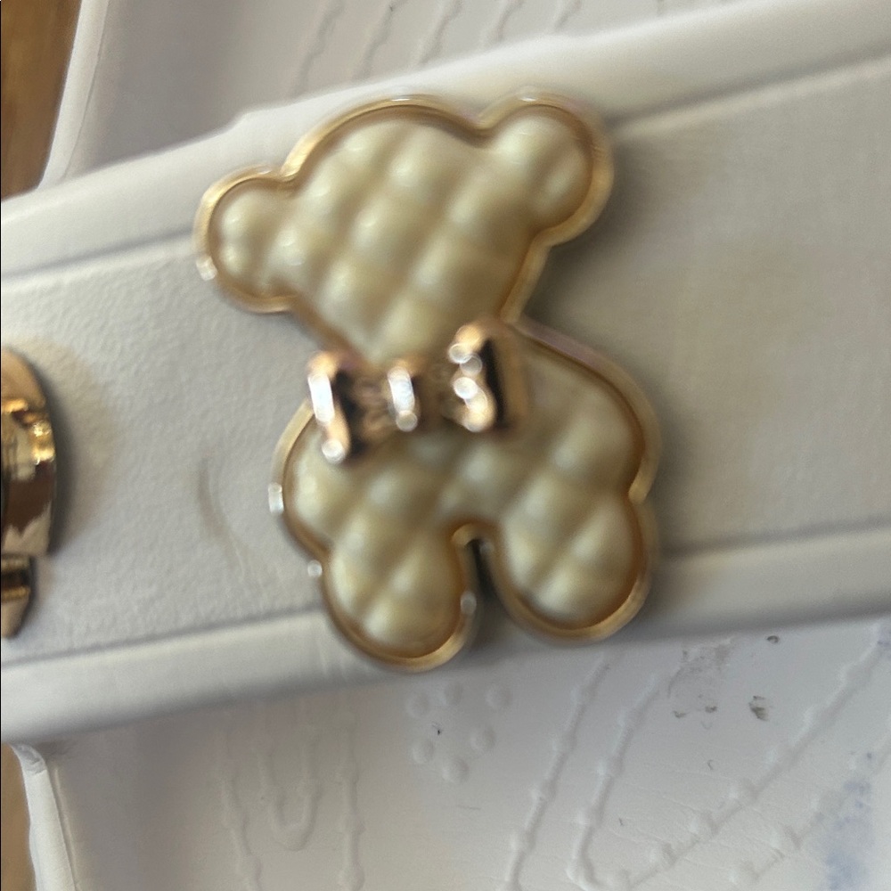 Croc White Sandals with Decorative Charms - Picture 5 of 11
